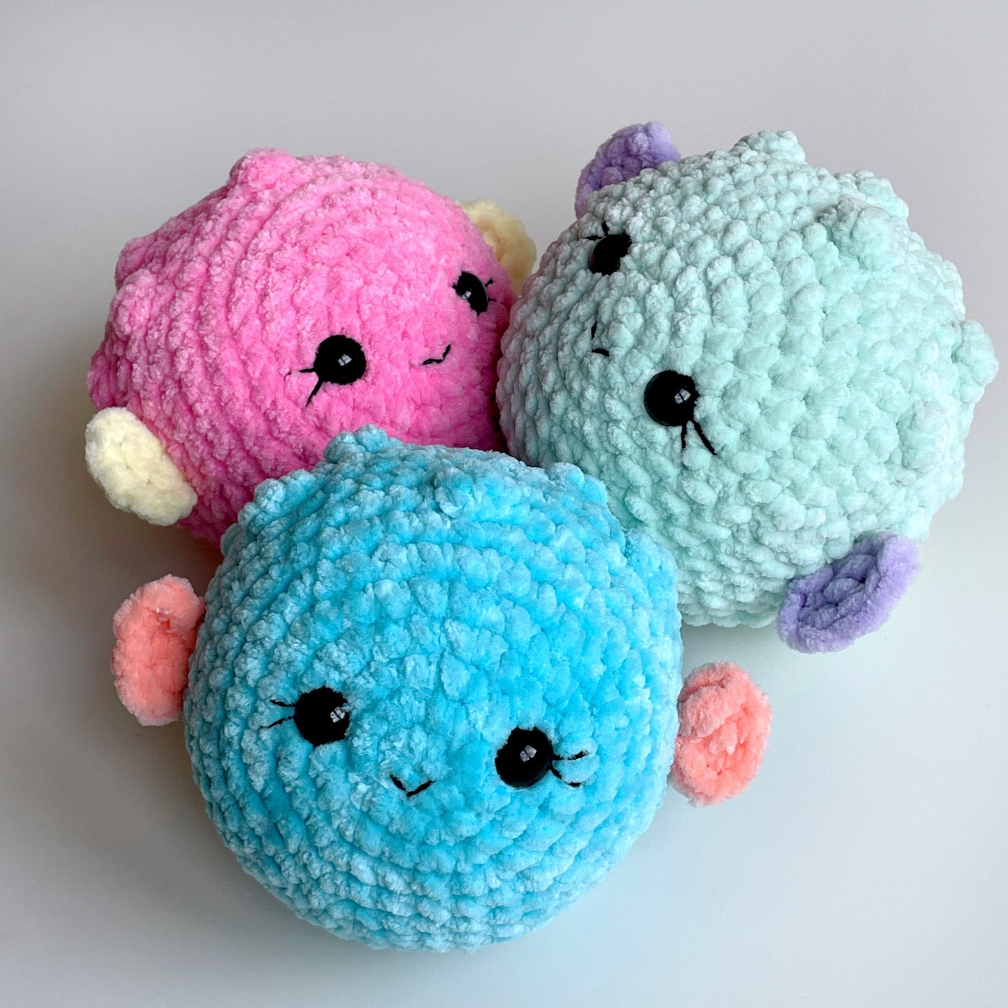 Fish Crochet PATTERN, No-Sew Puffer Fish Amigurumi Plushie, Cute Sea Creature, Plush Baby Toy, Kawaii Blowfish, Easy Beginner-Friendly PDF