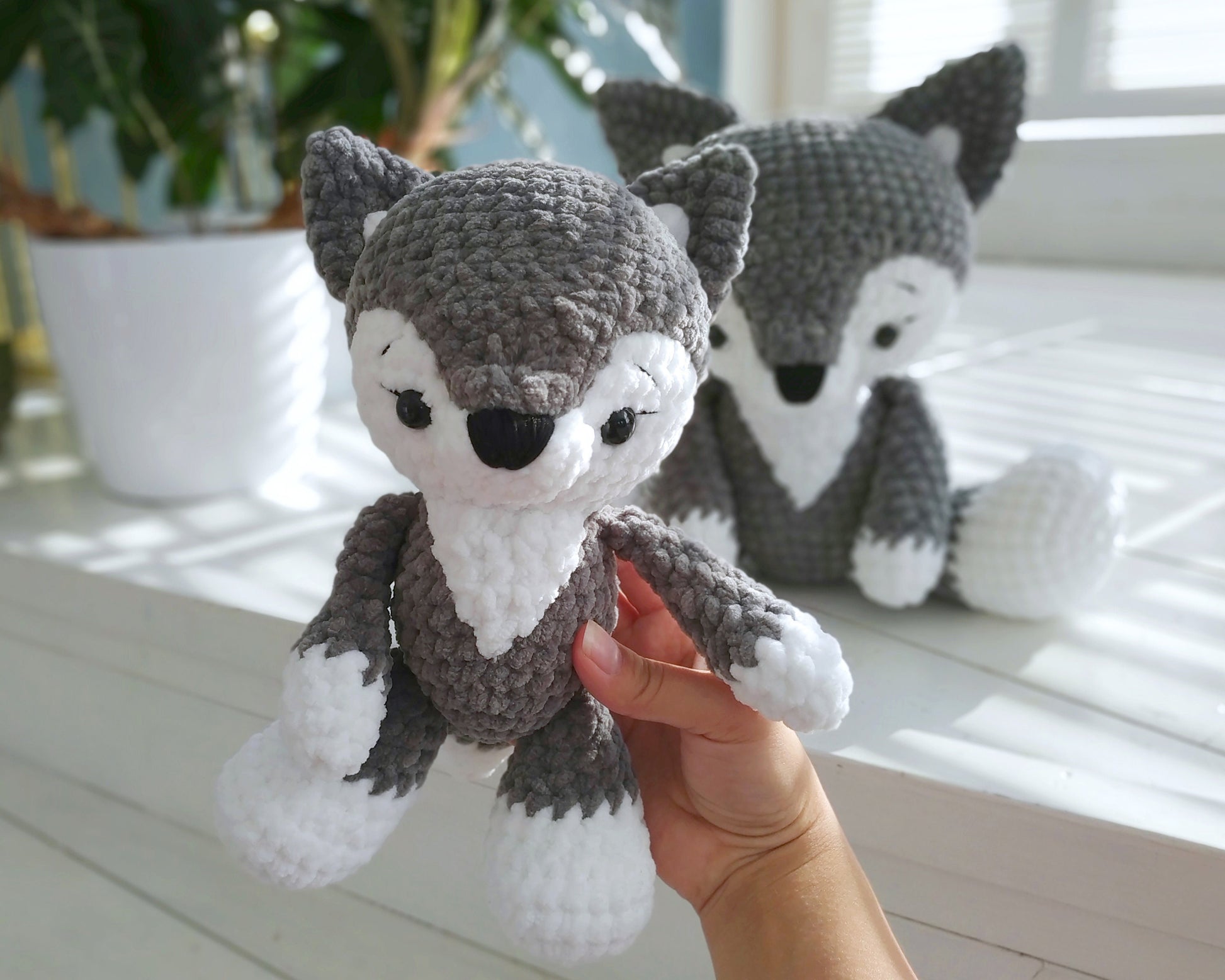 Wolf CROCHET PATTERNS, 2in1 Amigurumi Plushies, Mom and Baby Set, Large Chunky Toys, Giant Cuddly  Woodland Animals, Mothers Day Gift Idea