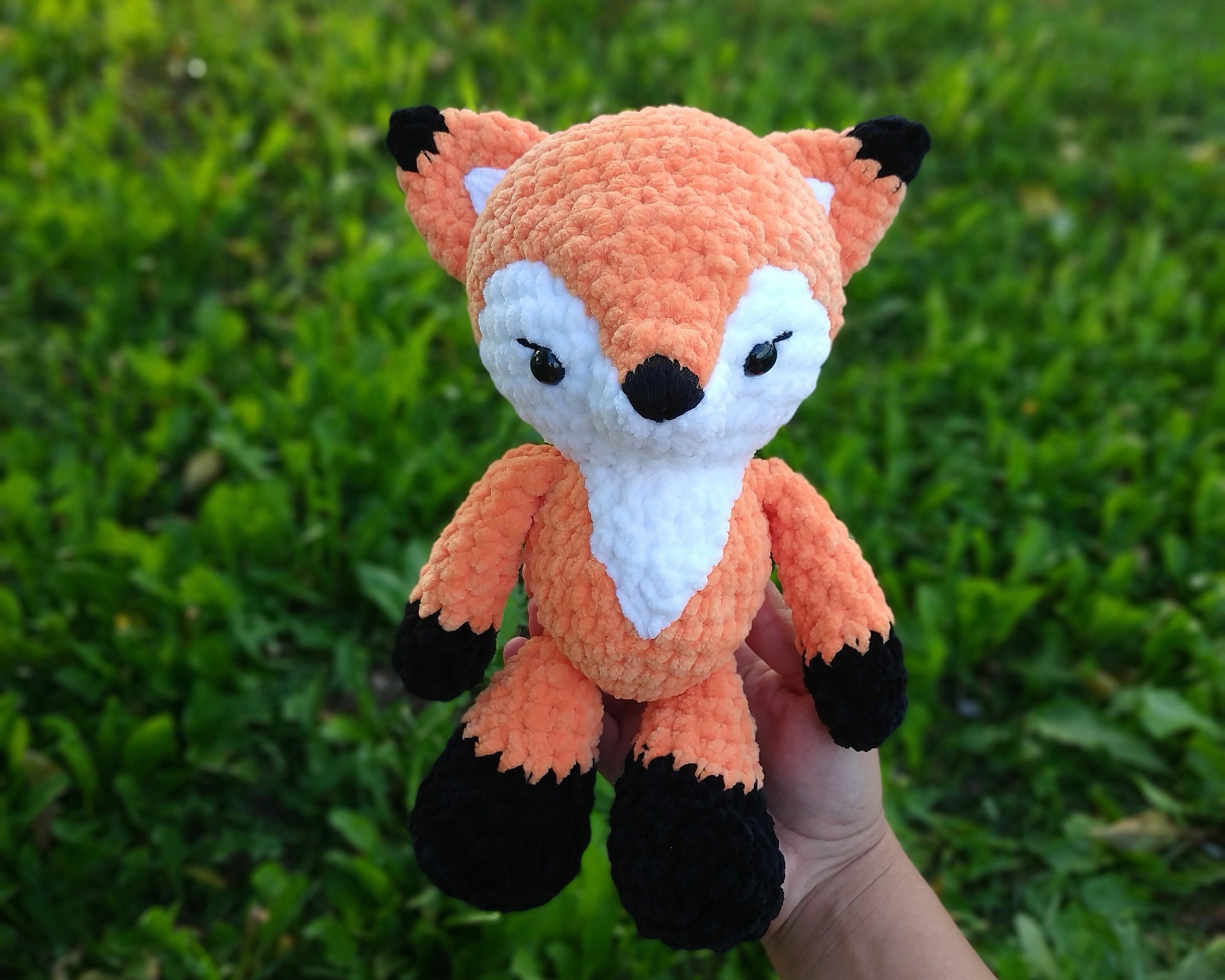 Fox Crochet PATTERN, Amigurumi Woodland Animals, Stuffed Plush Toy, Chunky yarn PDF, Nursery Decor Plushie, Baby Shower Handmade Gift Idea