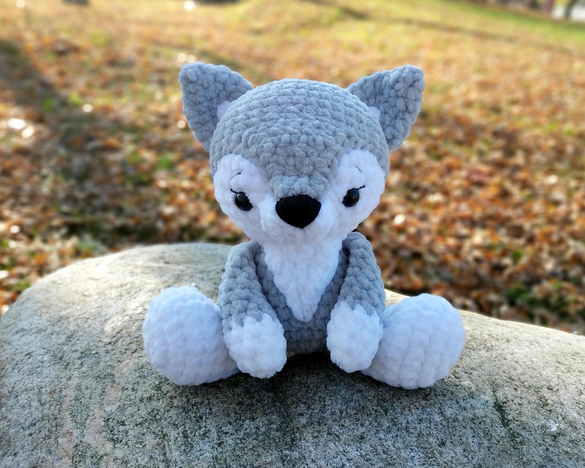 Wolf CROCHET PATTERN, Amigurumi Woodland Plushie, Stuffed Animal Tutotial, Cute diy chunky yarn Toy, PDF Instant Download, Plush Baby Toy