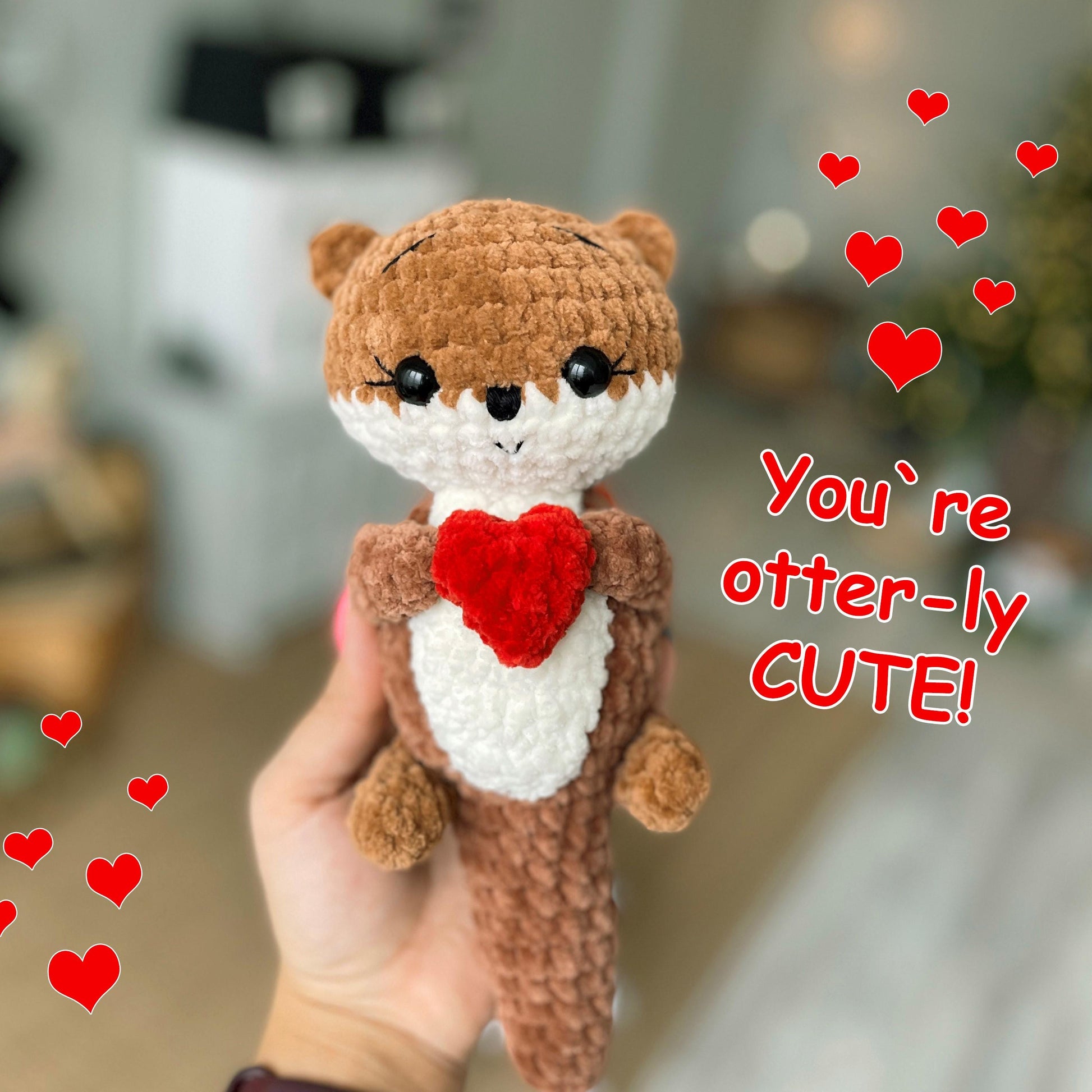 Otter CROCHET PATTERN, Mothers Day Amigurumi Plushie, Kawaii River Sea Creature, Easy Beginner PDF, Otter lover Gift, Stuffed Animal Toy