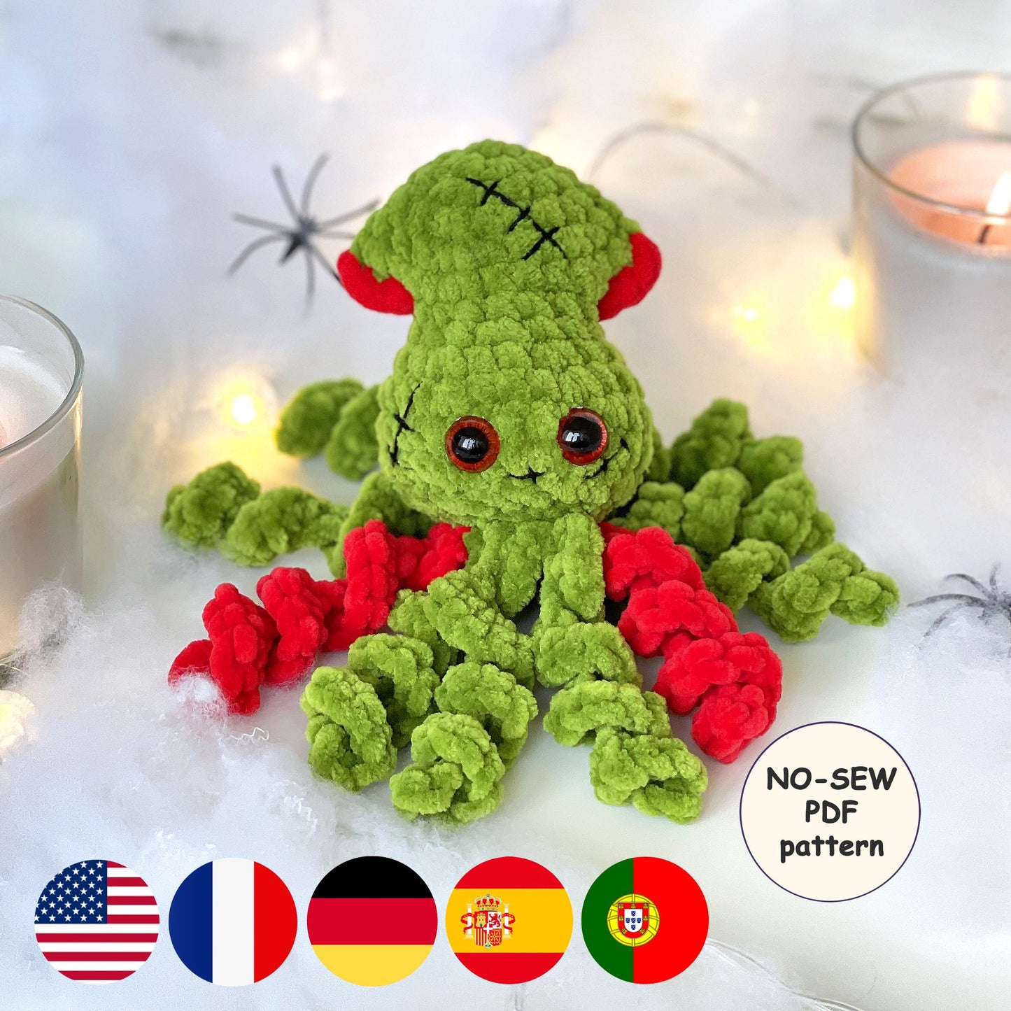 Zombie Squid CROCHET PATTERN - No Sew