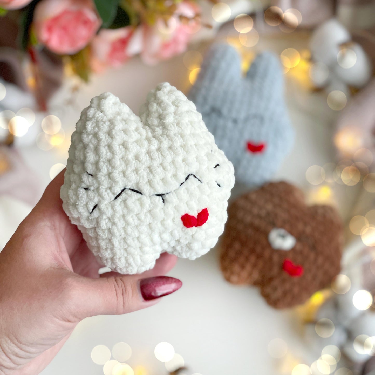 Bunny, Bear, Cat Crochet Patterns 3-in-1 - No Sew