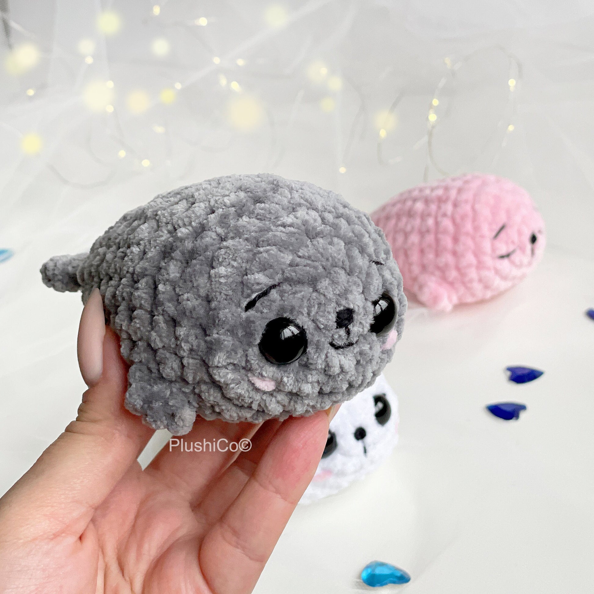Baby Seal CROCHET PATTERN No Sew, Kawaii Amigurumi Manatee, Easy Sea Animal Toy, Beginner-Friendly PDF Tutorial, Cute diy Gift