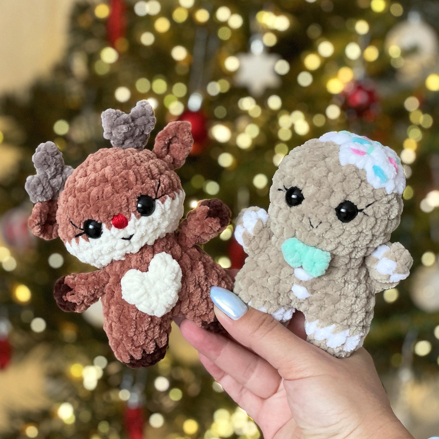 Reindeer & Gingerbread Man CROCHET PATTERNS
