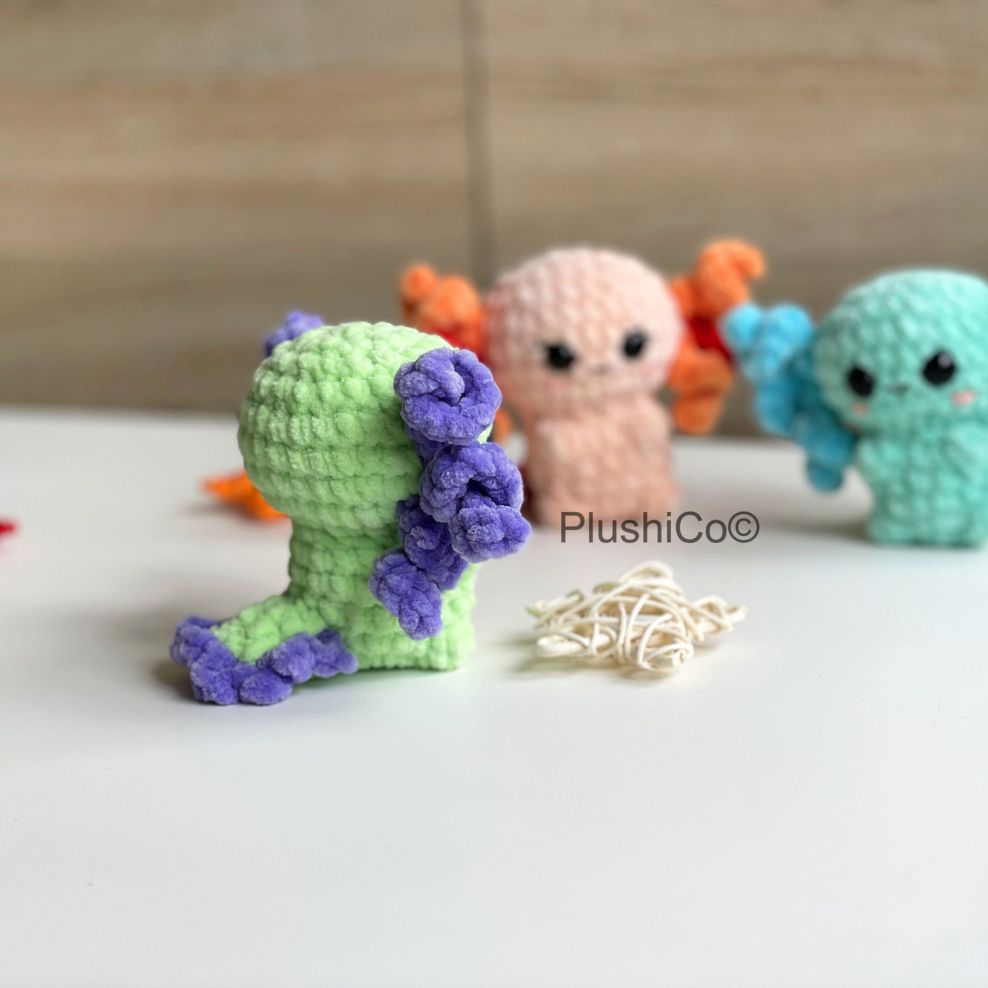 Axolotl No Sew CROCHET PATTERN, Easy Amigurumi PDF Beginner Tutorial, Kawaii Baby Dragon Plushie, Cute Stuffed Animal Plush Toy