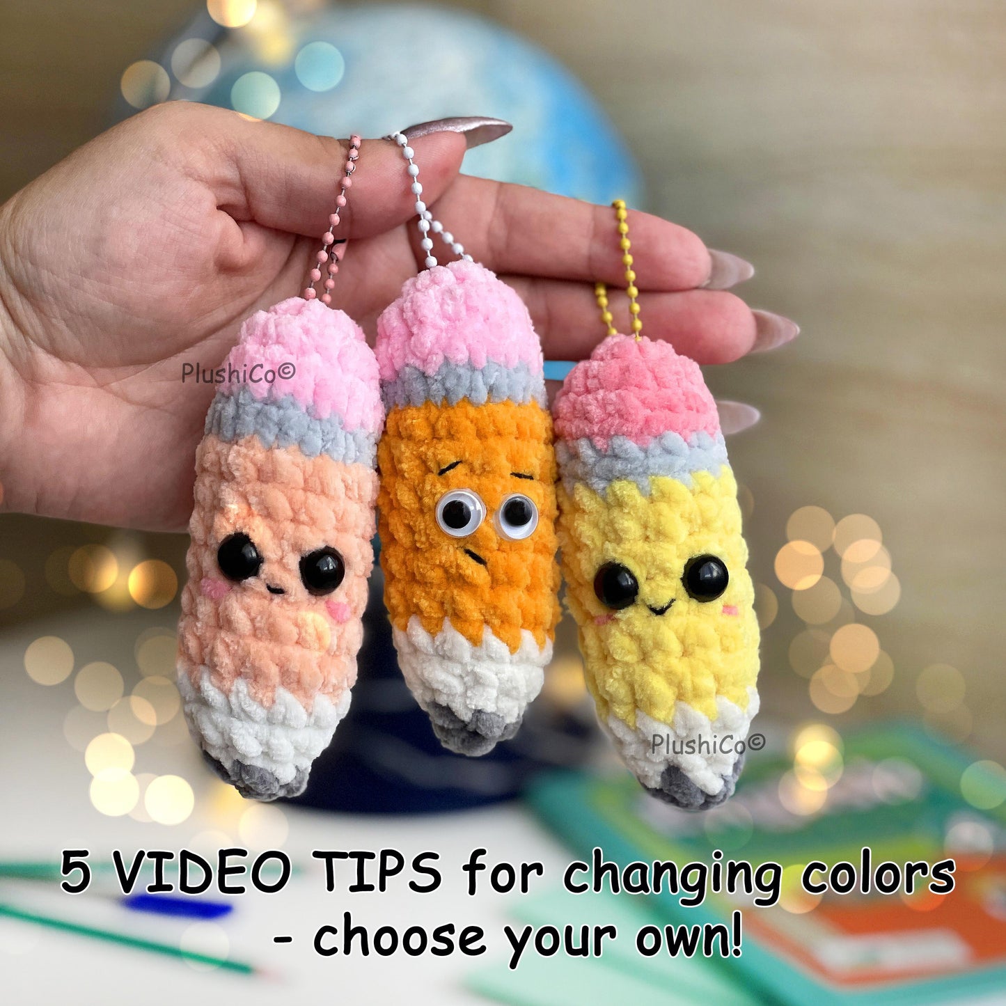 Graduation/Back to School Crochet Pattern 3-in-1, Low/No Sew