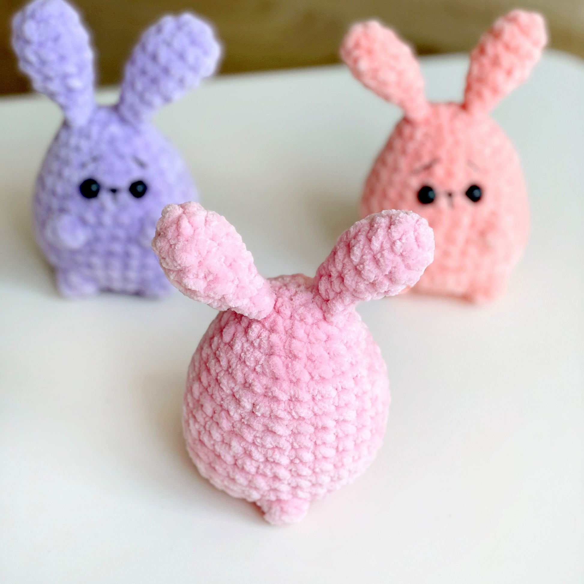 Bunny CROCHET PATTERN, Amigurumi No Sew Easter Rabbit plushie, Cute Loaf Tiny Animal Toy, Easy PDF Beginner Tutorial, Small Stuffed Gift