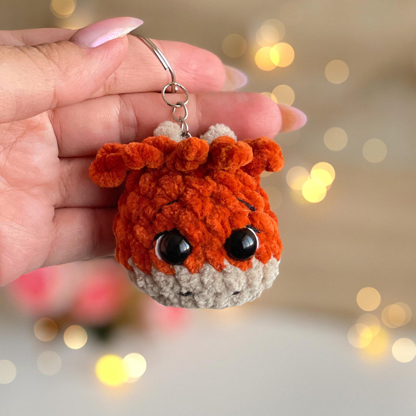 Cow Keychain Crochet Pattern, No Sew