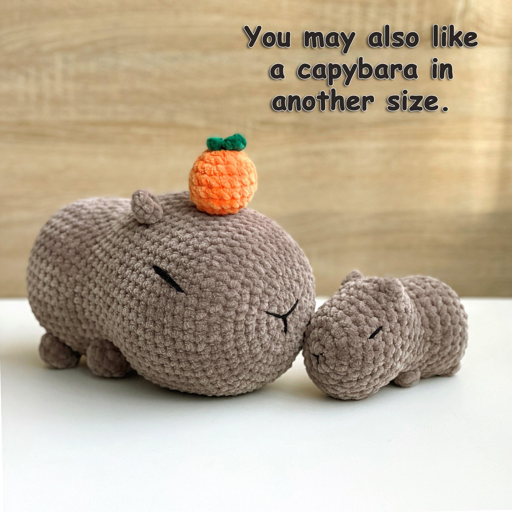 Capybara CROCHET PATTERN, No-Sew Amigurumi Plushie, Easy Beginner PDF, Kawaii Plush Handmade Baby Gift, Cute Stuffed Animal Chenille Toy