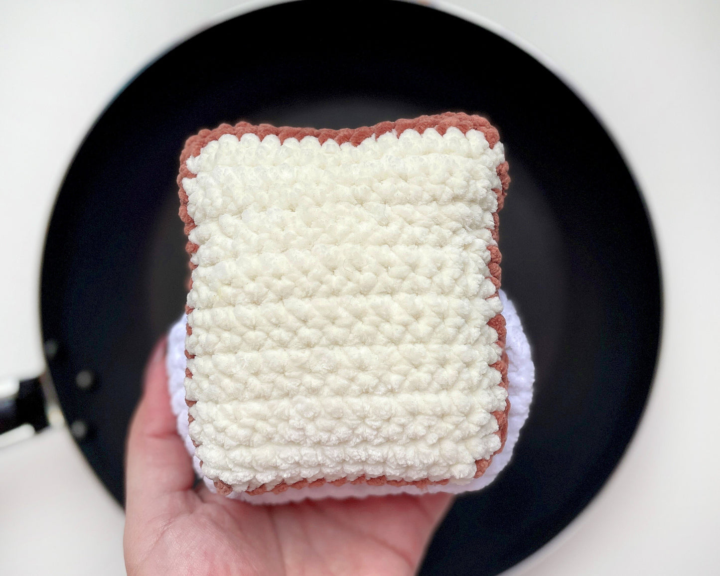 Toast with Egg Crochet PATTERN