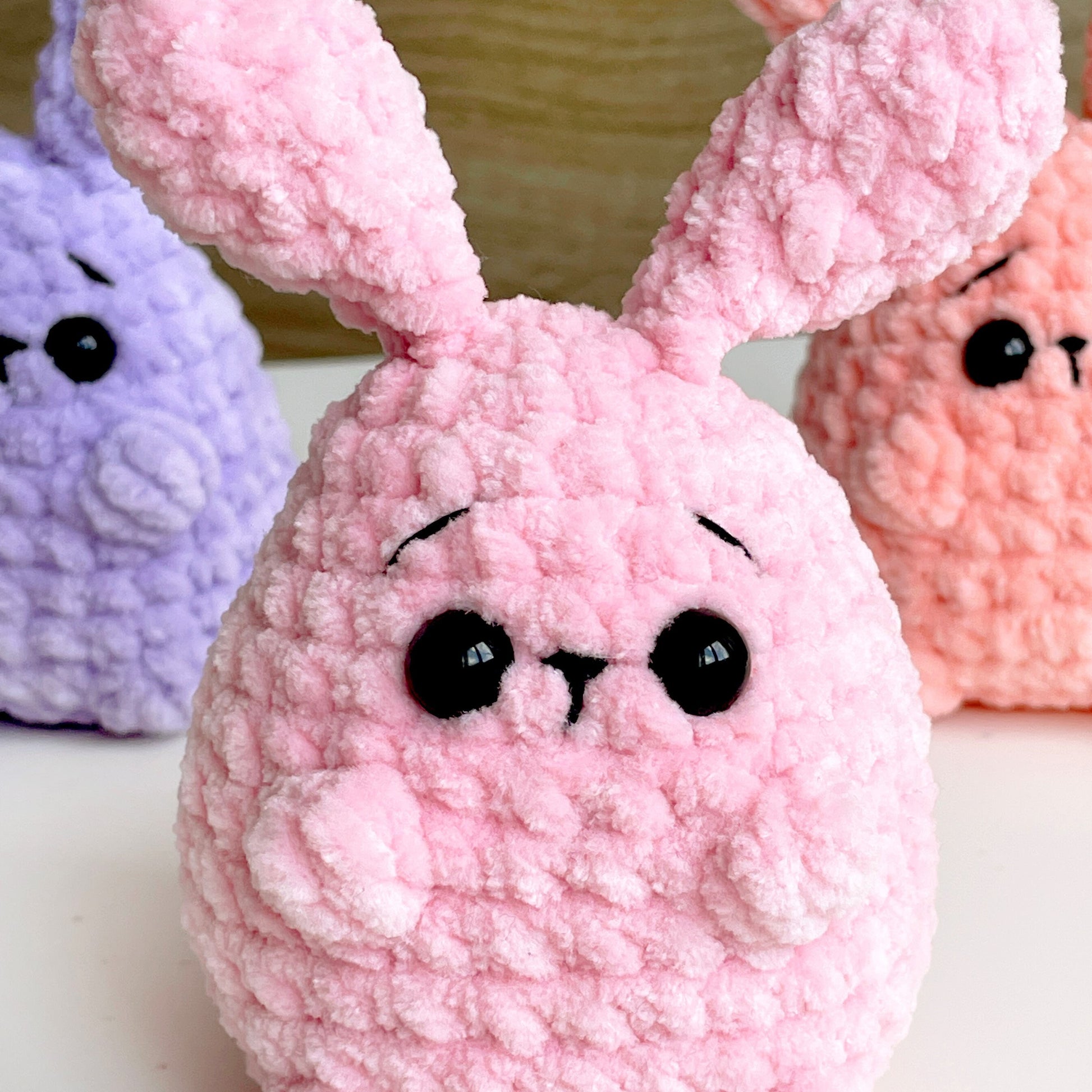 Bunny CROCHET PATTERN, Amigurumi No Sew Easter Rabbit plushie, Cute Loaf Tiny Animal Toy, Easy PDF Beginner Tutorial, Small Stuffed Gift