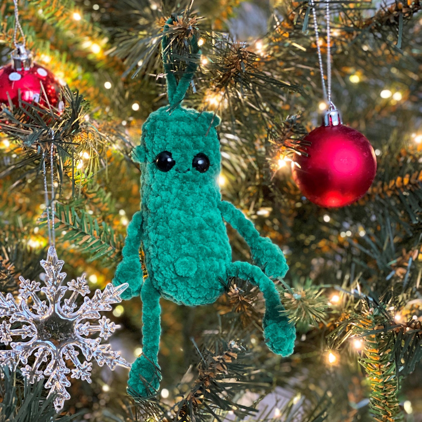 Christmas Pickle Crochet Pattern - No Sew