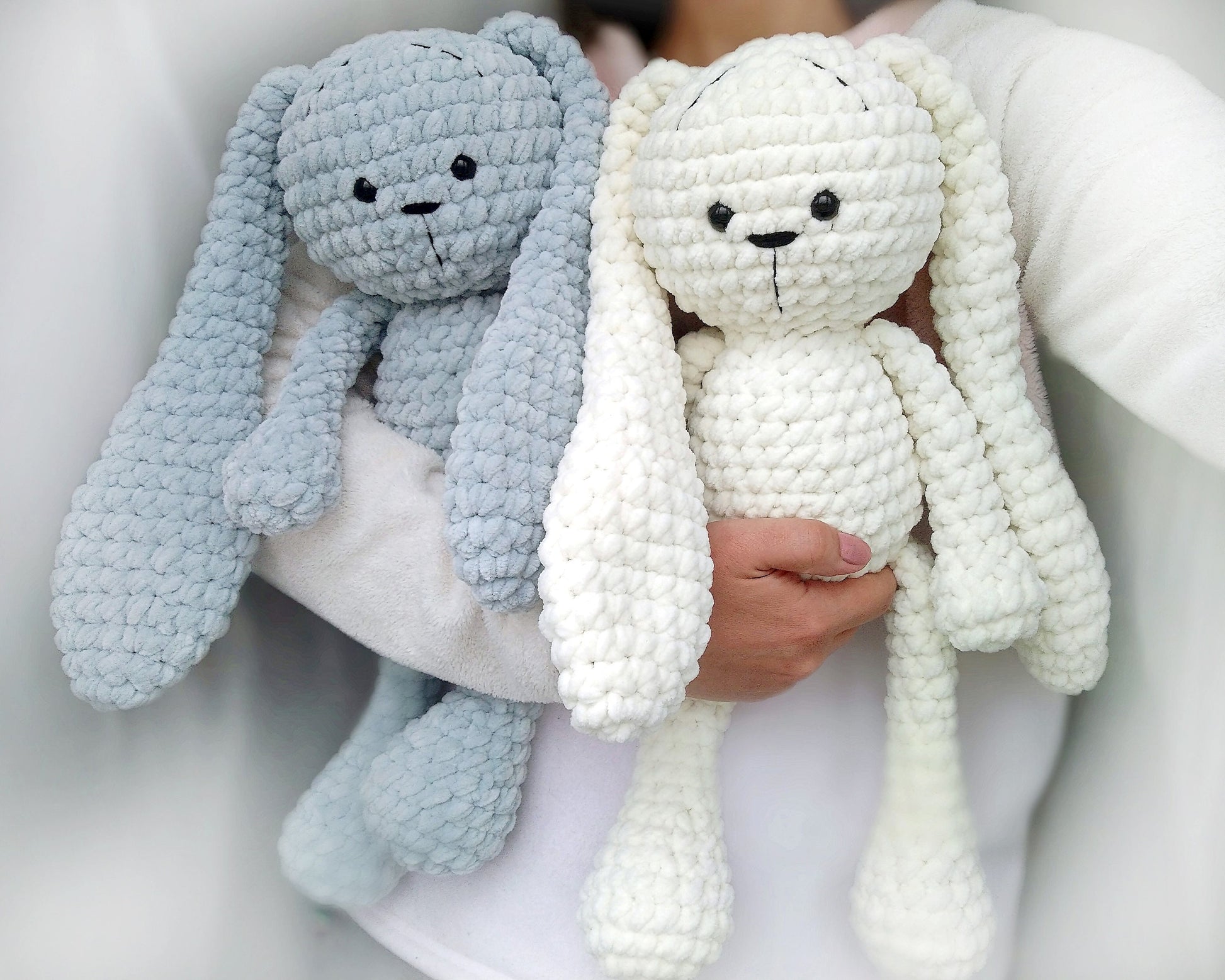 Bunny CROCHET PATTERN, Amigurumi Easter Rabbit, Low Sew Easy PDF beginner Tutorial, Giant Plush Baby Toy, Stuffed Animal, Handmade Diy gift