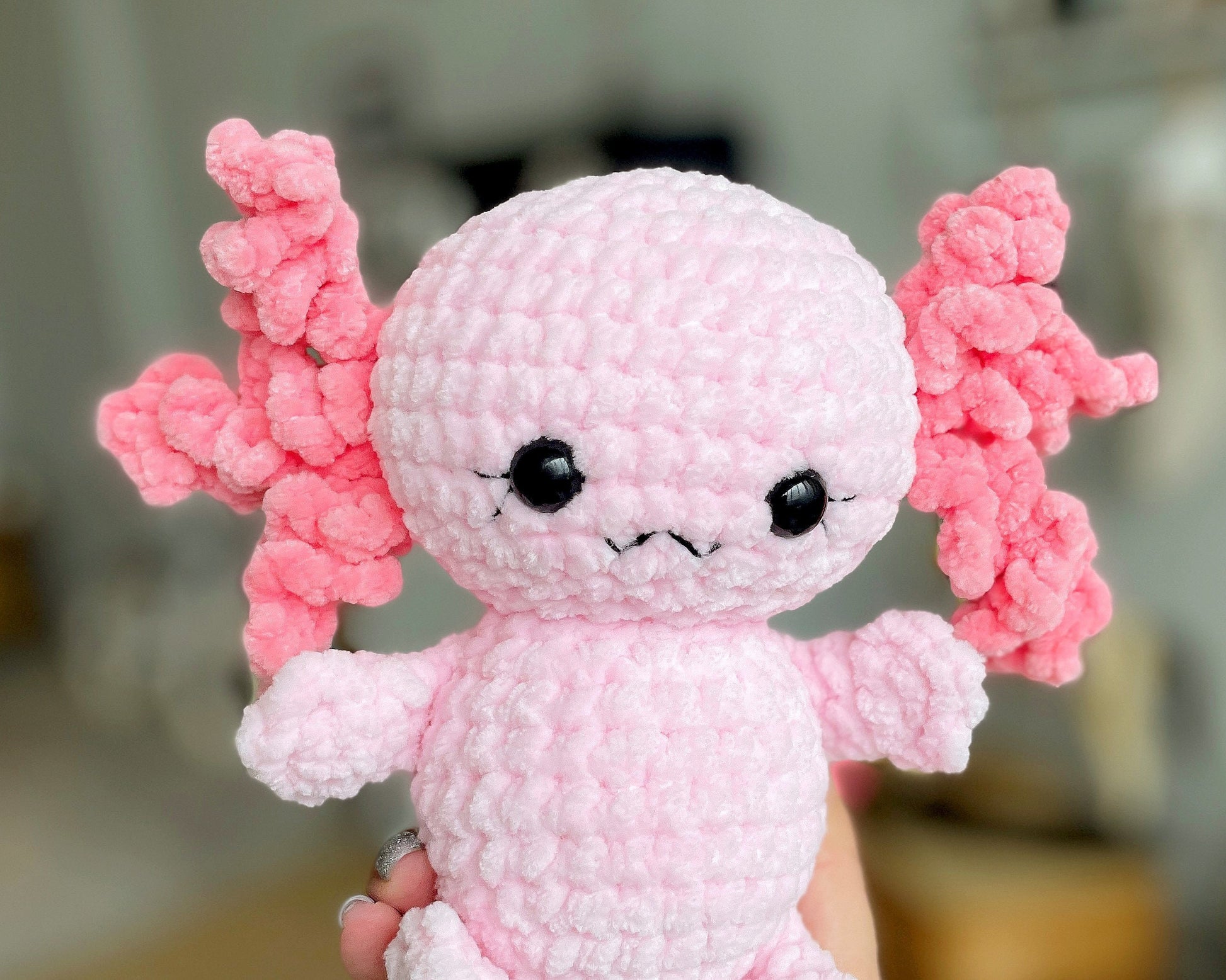 Axolotl CROCHET PATTERN, Amigurumi Plushie, Kawaii Cute Creature, River Stuffed Animal, Plush Baby Toy
