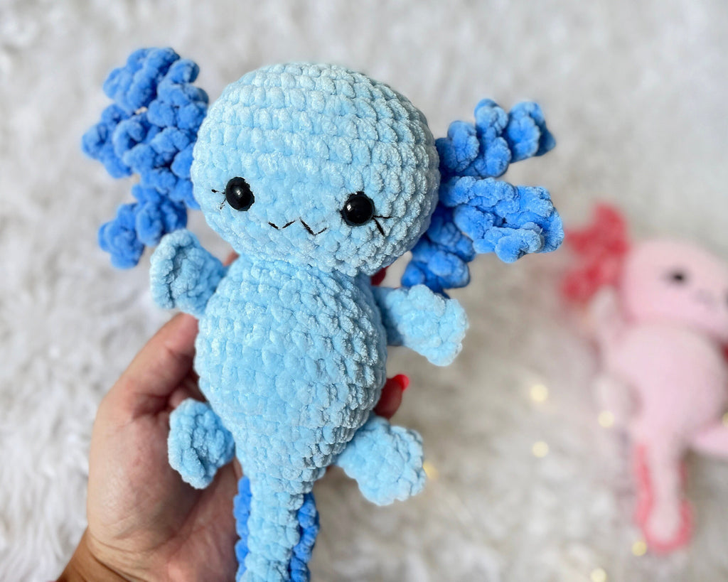 Axolotl CROCHET PATTERN, Amigurumi Plushie, Kawaii Cute Creature, River Stuffed Animal, Plush Baby Toy