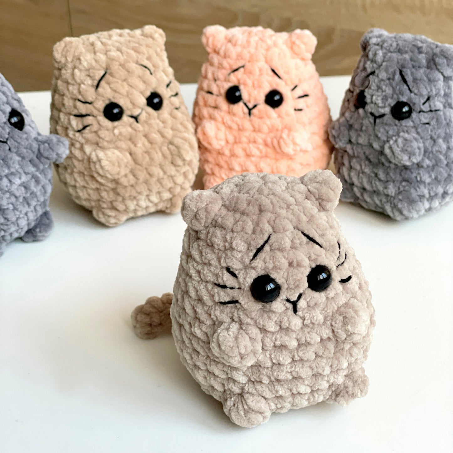 Cat No SEW CROCHET PATTERN, Amigurumi Loaf Kitty plushie, Cute Kawaii Tiny Animal, Easy Beginner Friendly Tutorial, Plush Mini Softie Toy