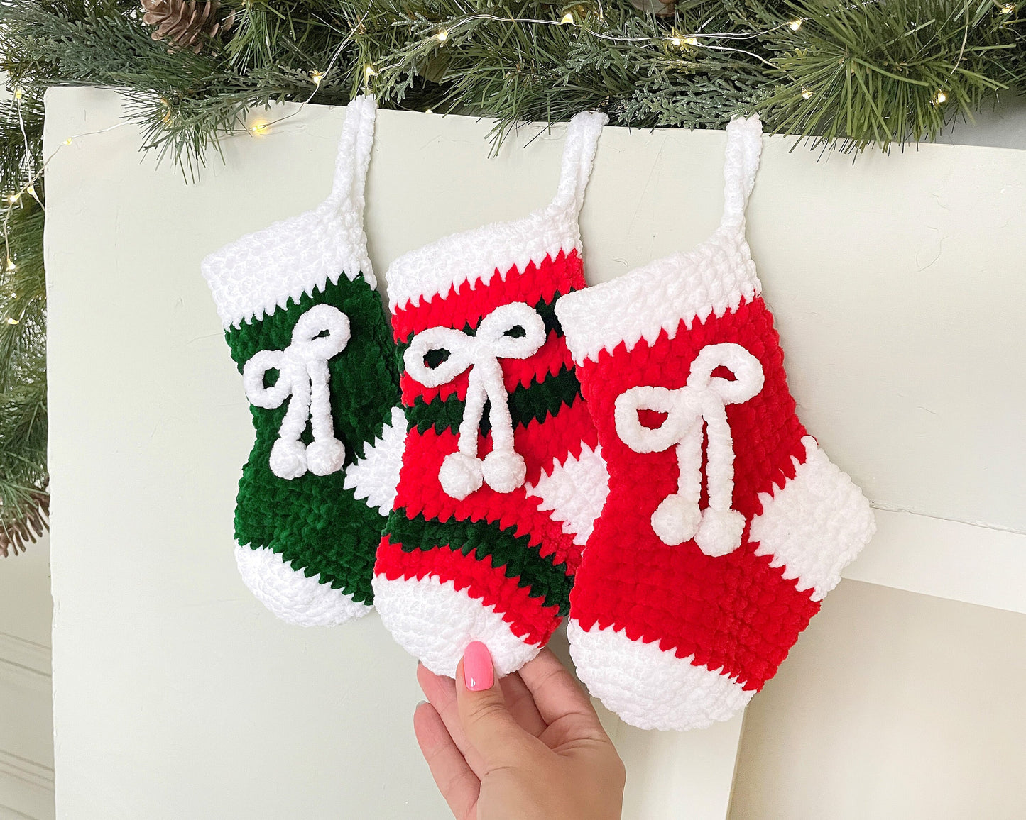Christmas Stocking CROCHET PATTERN - No Sew