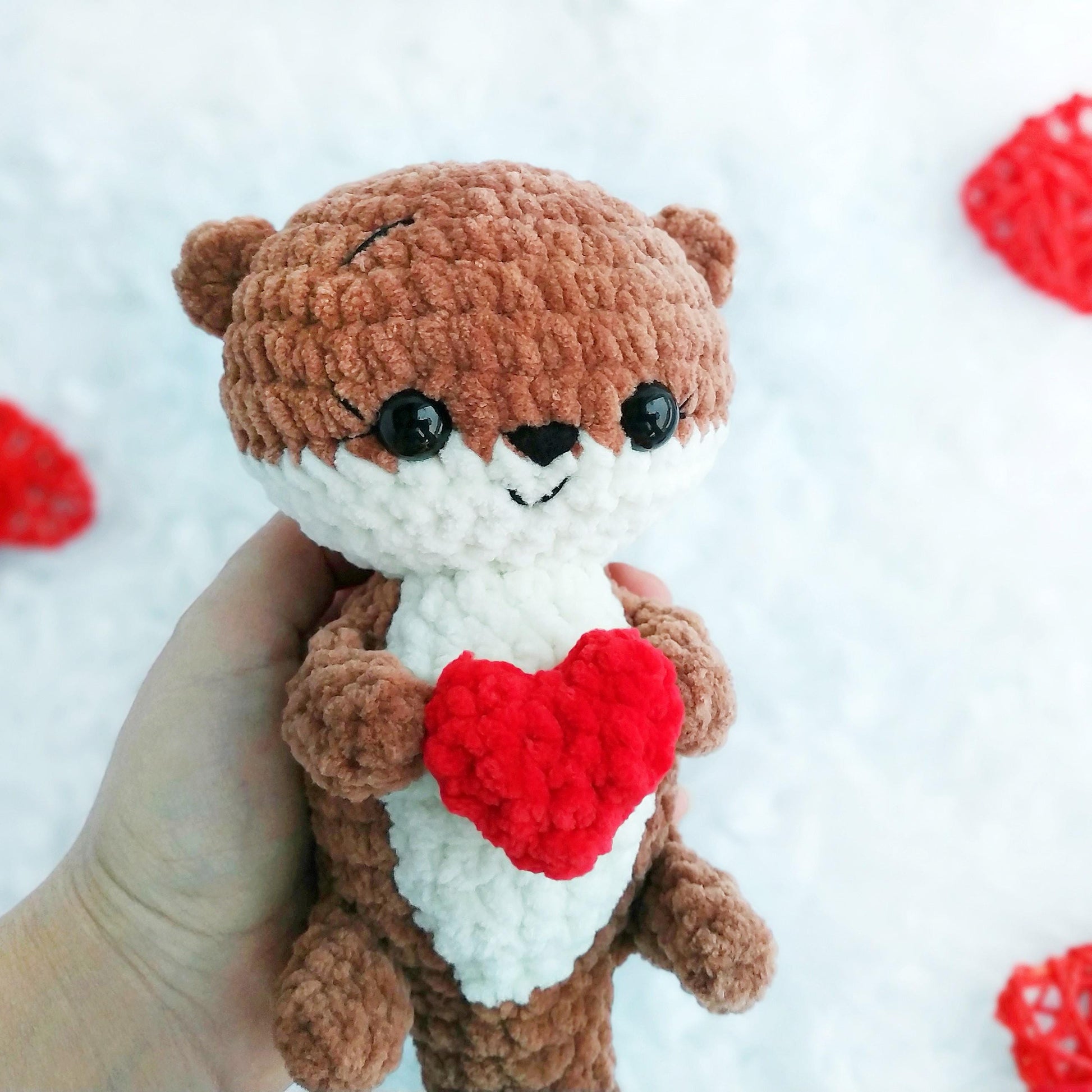 Otter CROCHET PATTERN, Mothers Day Amigurumi Plushie, Kawaii River Sea Creature, Easy Beginner PDF, Otter lover Gift, Stuffed Animal Toy