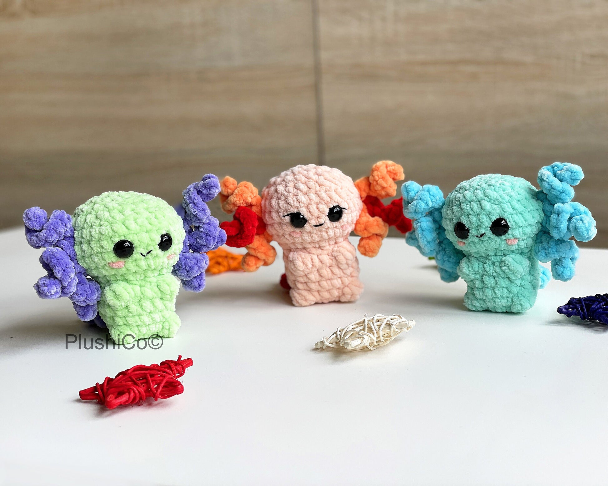 Axolotl No Sew CROCHET PATTERN, Easy Amigurumi PDF Beginner Tutorial, Kawaii Baby Dragon Plushie, Cute Stuffed Animal Plush Toy