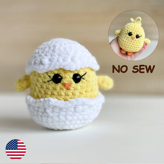Chicken in Egg CROCHET PATTERN - No Sew