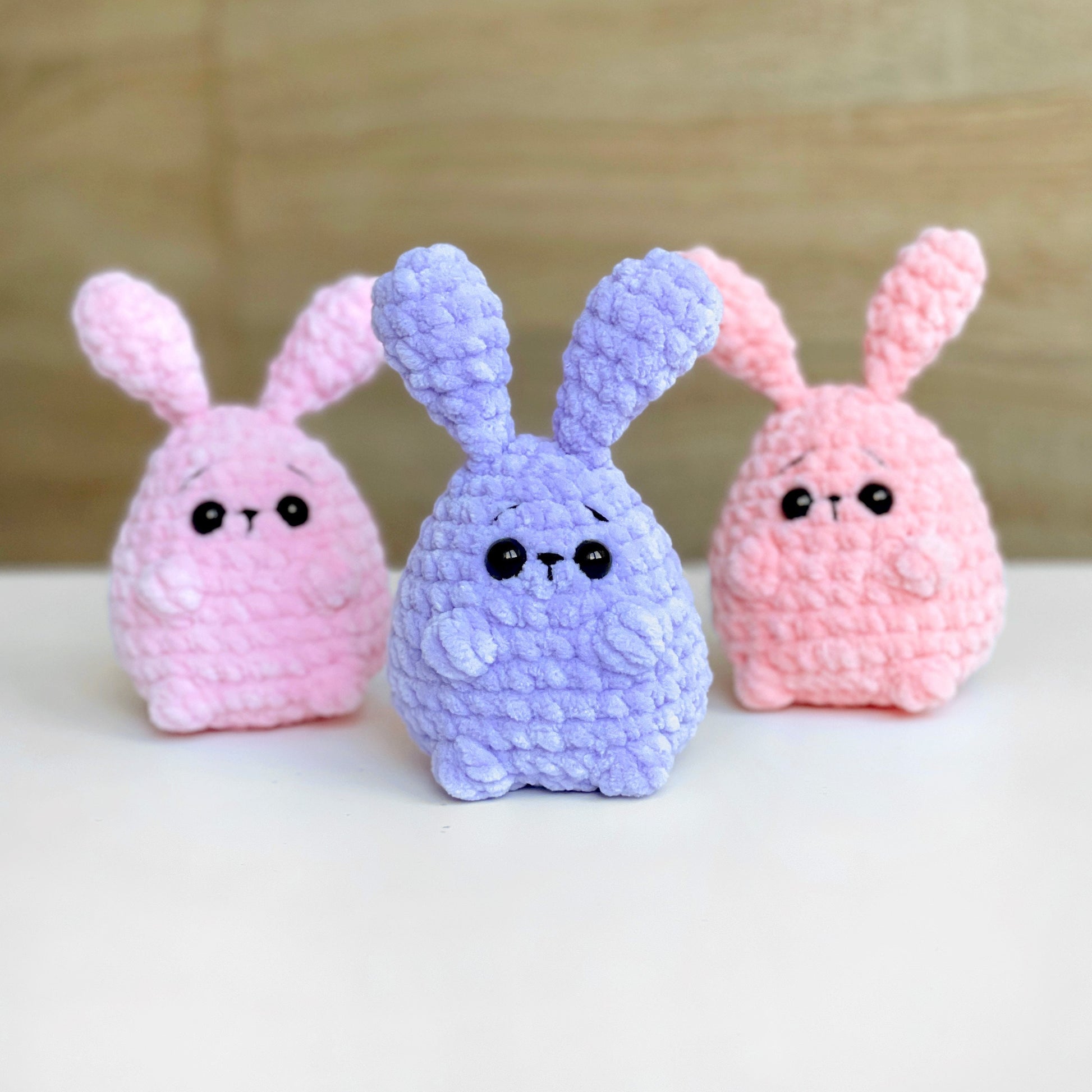 Bunny CROCHET PATTERN, Amigurumi No Sew Easter Rabbit plushie, Cute Loaf Tiny Animal Toy, Easy PDF Beginner Tutorial, Small Stuffed Gift