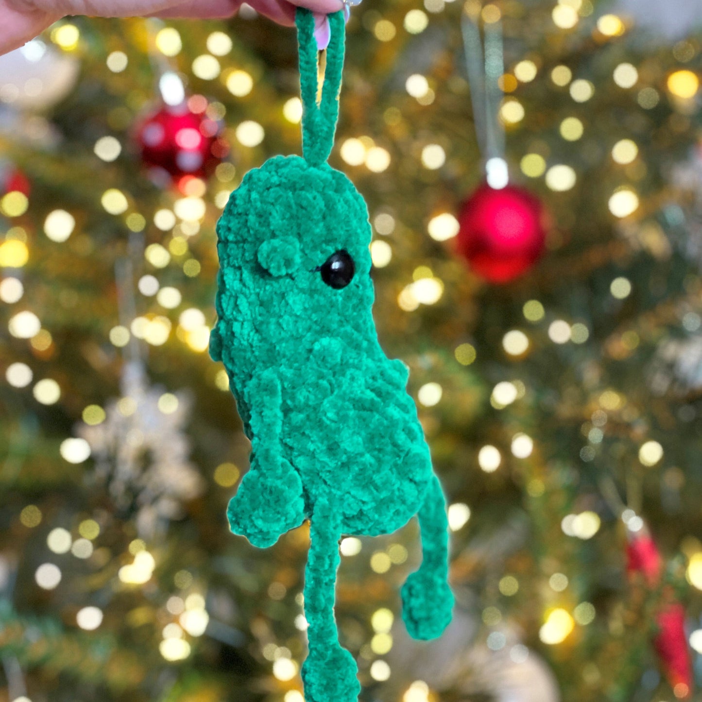 Christmas Pickle Crochet Pattern - No Sew
