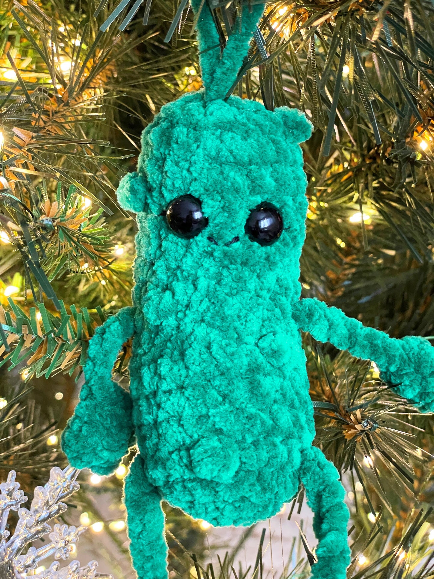 Christmas Pickle Crochet Pattern - No Sew