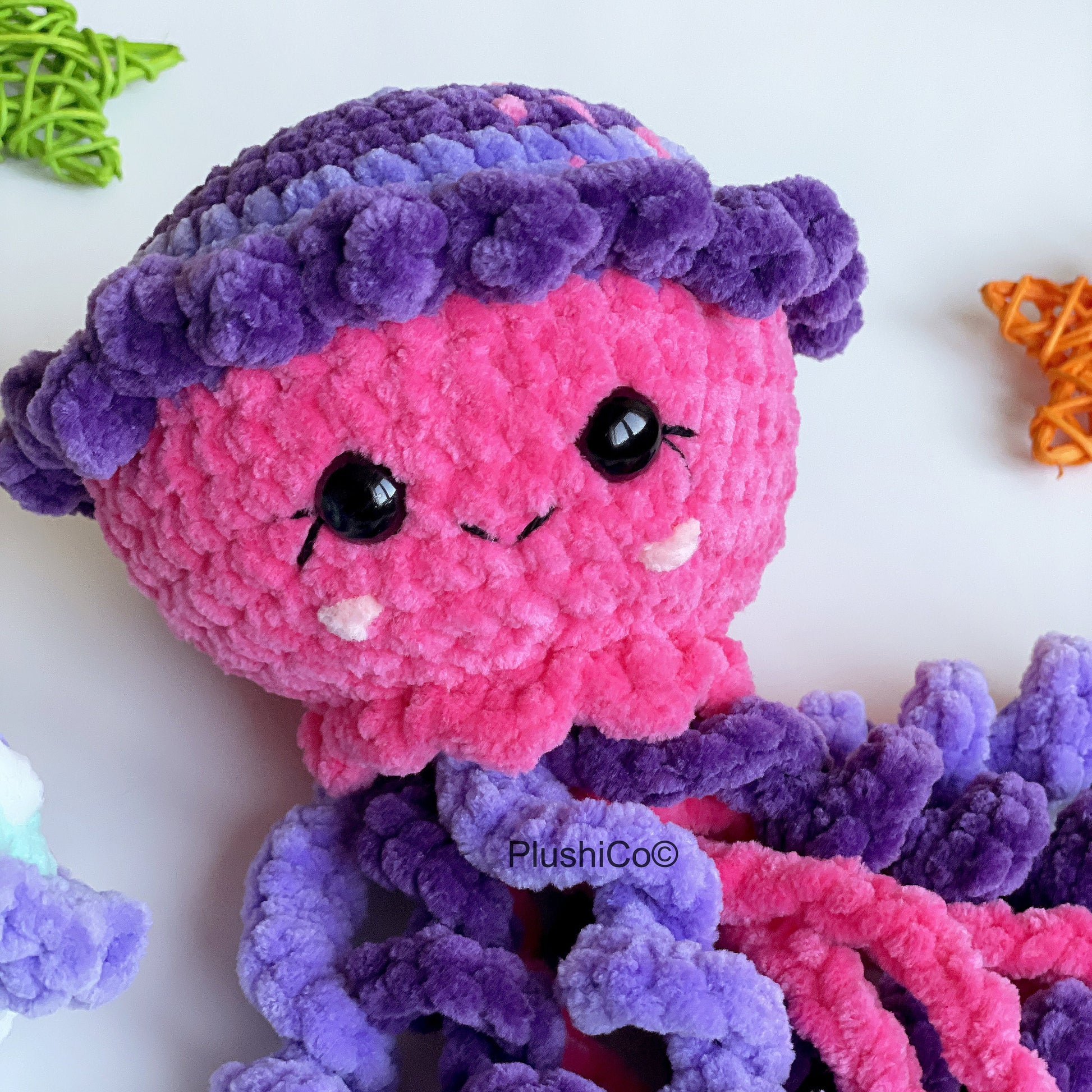 Jellyfish No SEW CROCHET 2in1 PATTERNS, Amigurumi Mom & Baby Toys, Crochet Under the sea Animals, Cute Plushie, Easy Pdf Beginner Tutorial