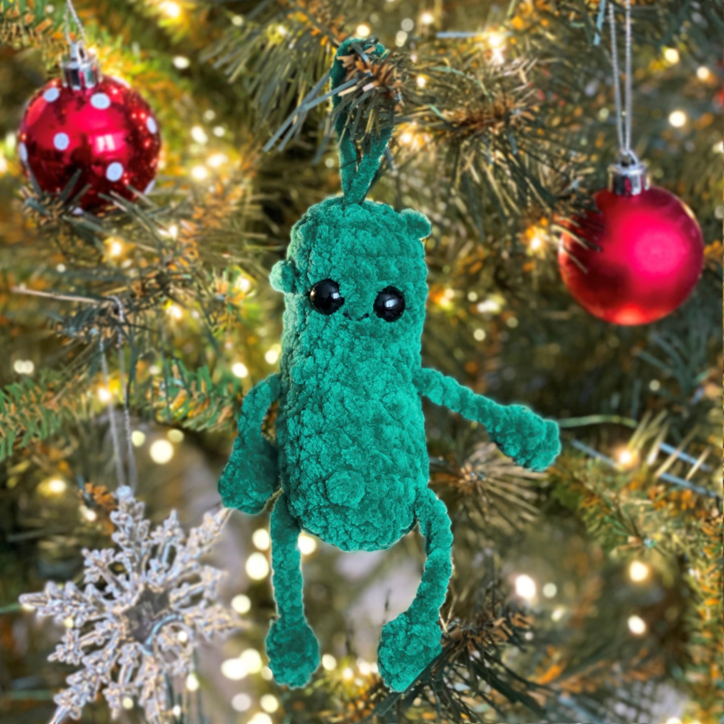 Christmas Pickle Crochet Pattern - No Sew