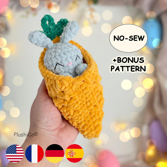 Bunny in Carrot Crochet Pattern – No Sew