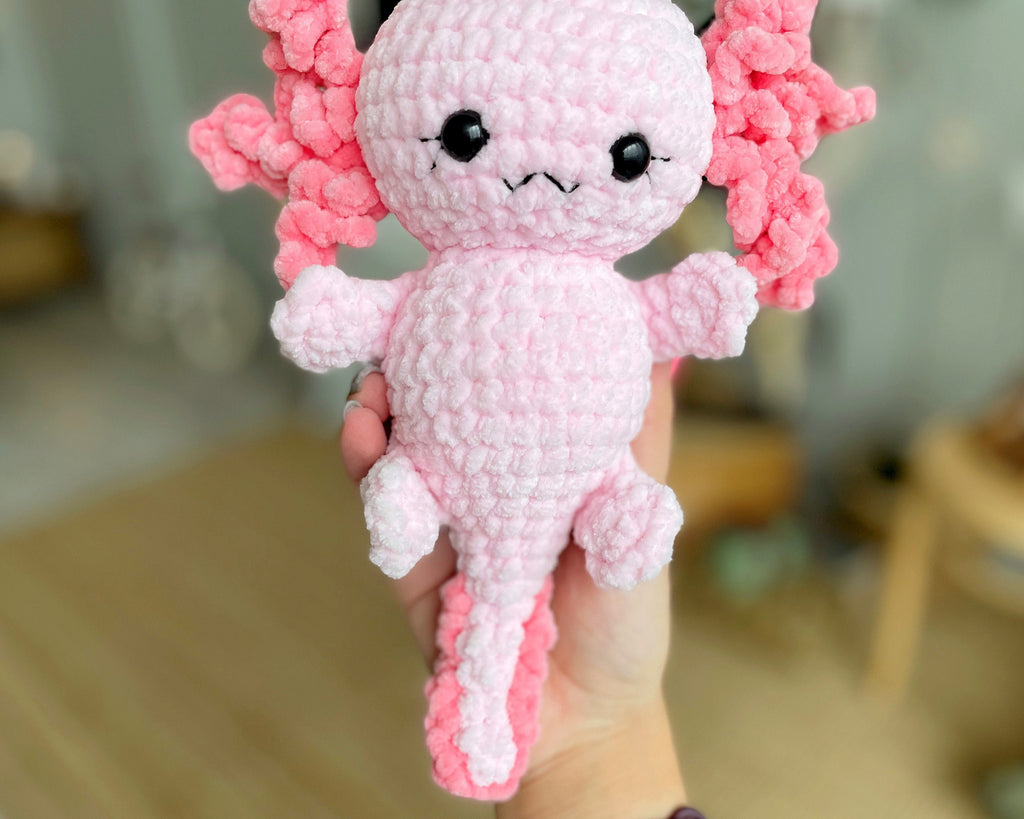 Axolotl CROCHET PATTERN, Amigurumi Plushie, Kawaii Cute Creature, River Stuffed Animal, Plush Baby Toy