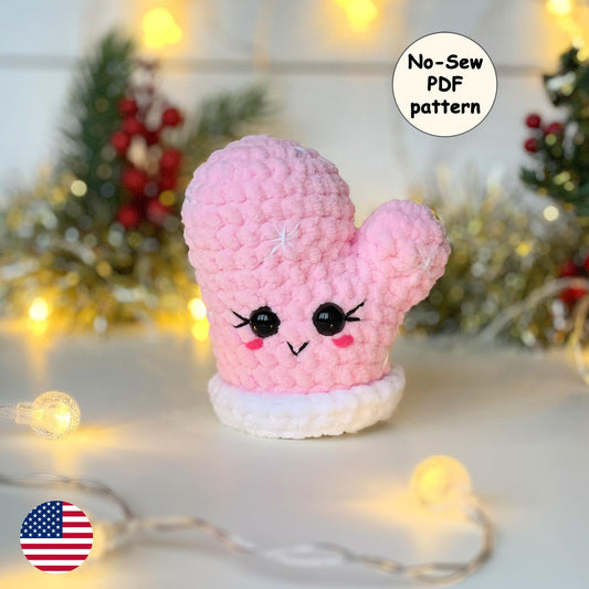 Christmas Mitten CROCHET PATTERN - No Sew
