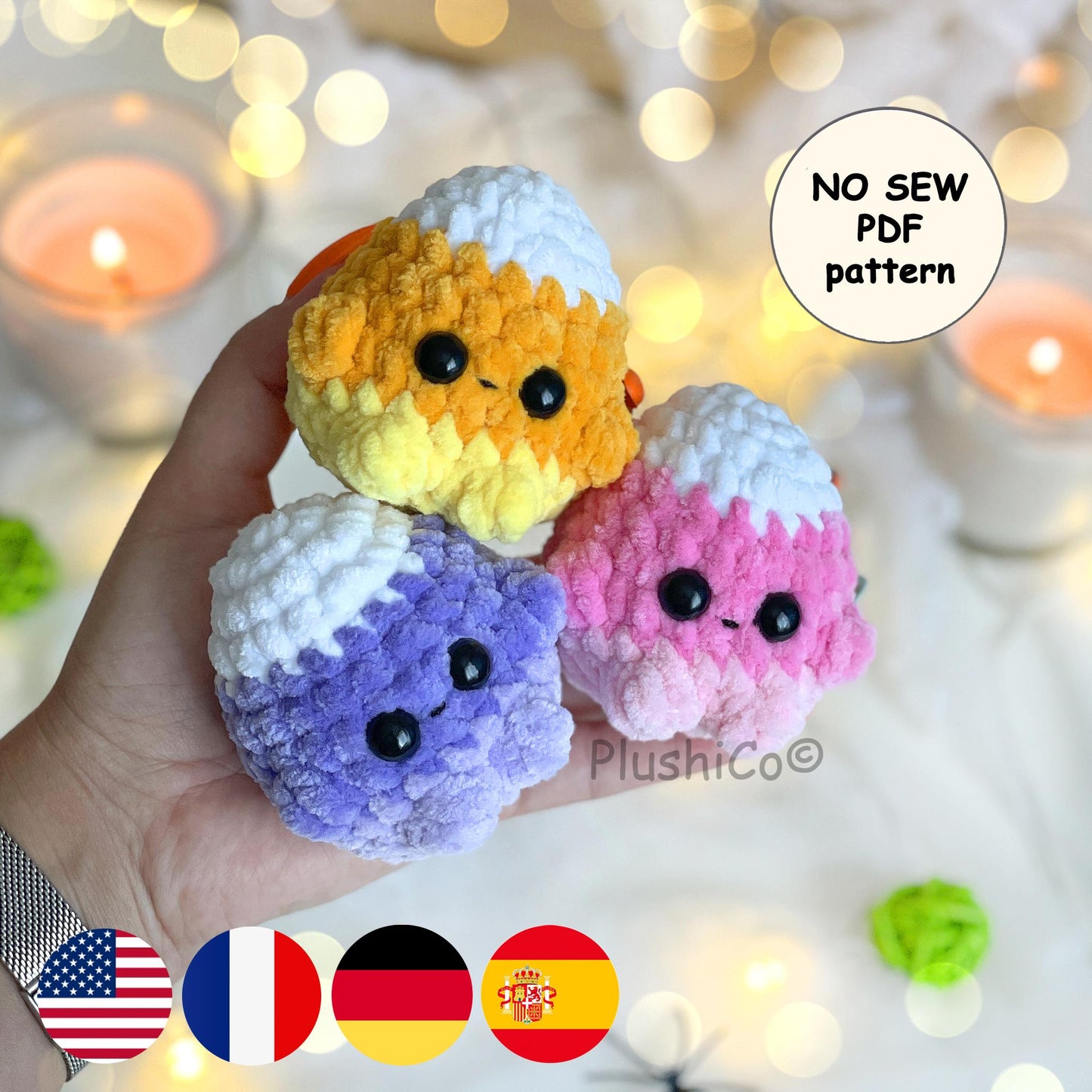 Candy Corn Crochet Pattern - No Sew