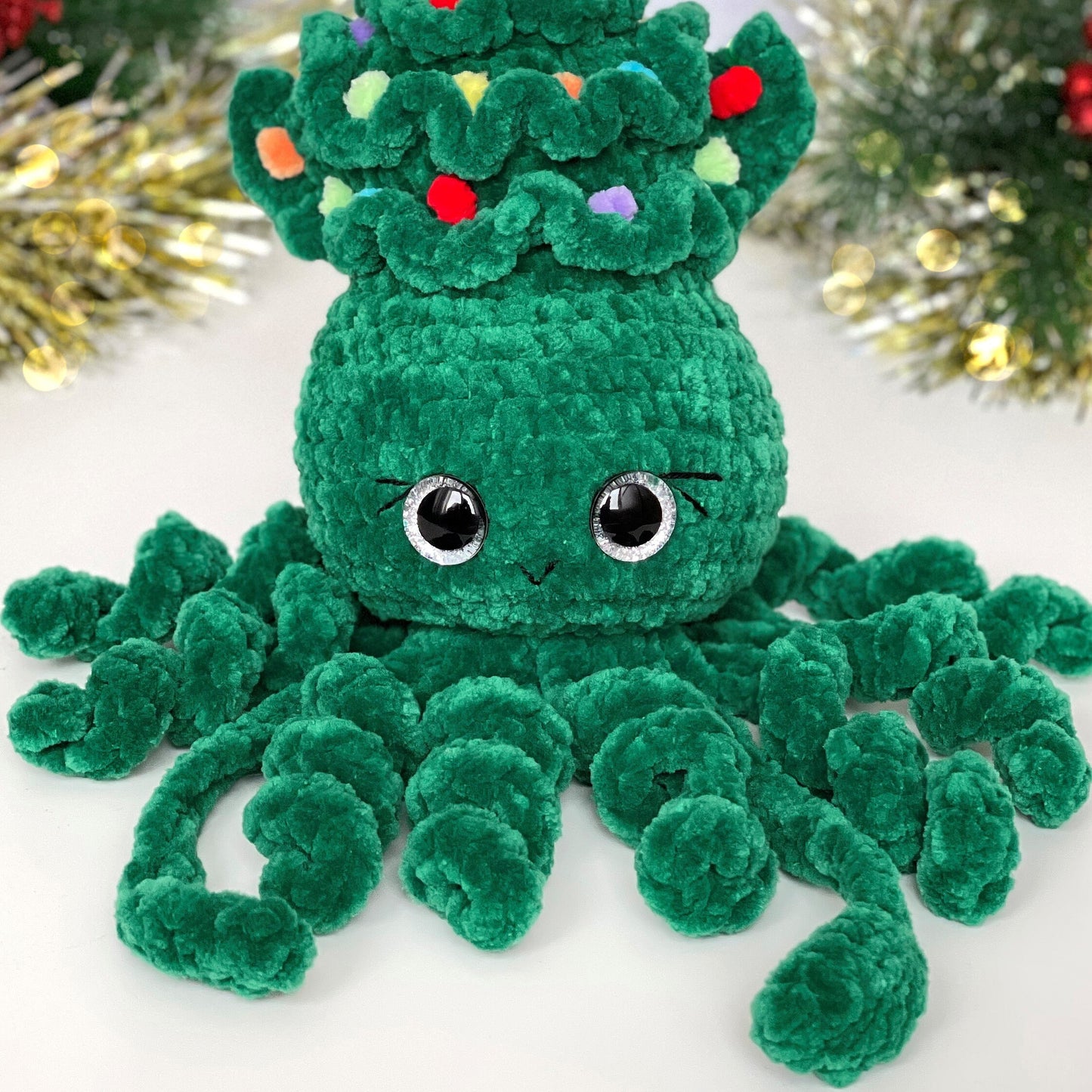 Christmas Tree Squid CROCHET PATTERN - Low Sew