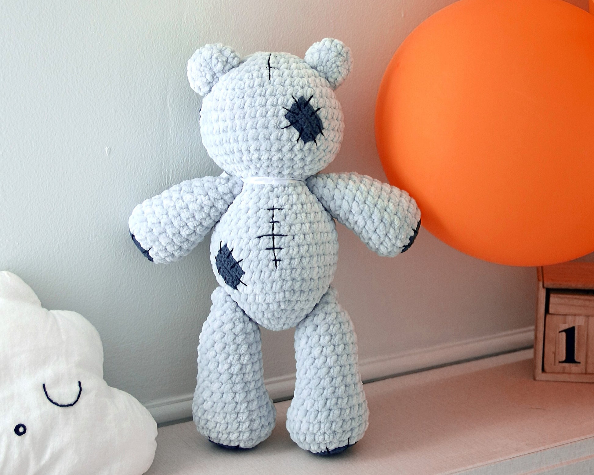 Teddy Bear CROCHET PATTERN, Amigurumi Classic Bear, Plush Stuffed Animal Baby Toy