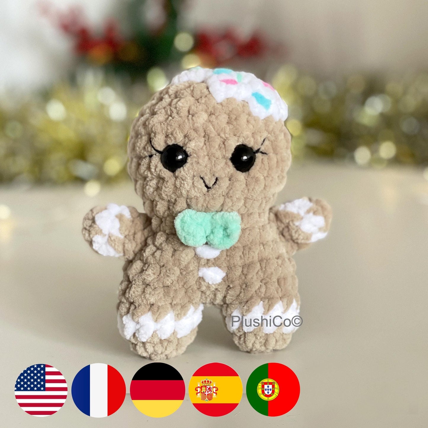 Gingerbread Man CROCHET PATTERN - Low Sew