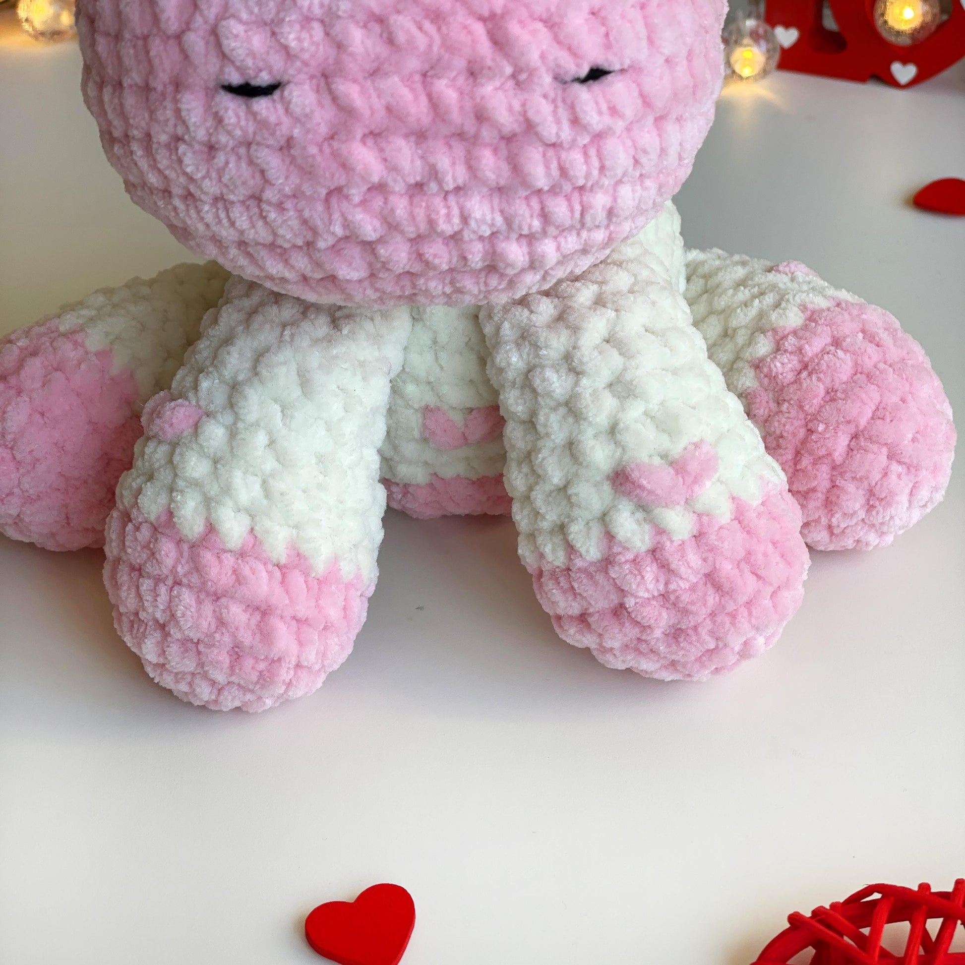 Cow CROCHET PATTERN, Strawberry Amigurumi plushie, Cute Stuffed farm Animal, Plush Pink Fluffy Moo Toy, Blanket Yarn PDF, Valentines day Cow