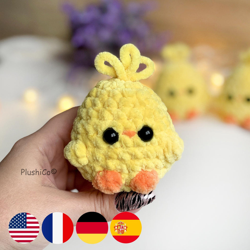 Easter Chick Crochet PATTERN, No Sew Amigurumi Tiny Chick, Easy pdf Tutorial for Beginners, Baby Gift Plushie, Handmade Little Spring Bird