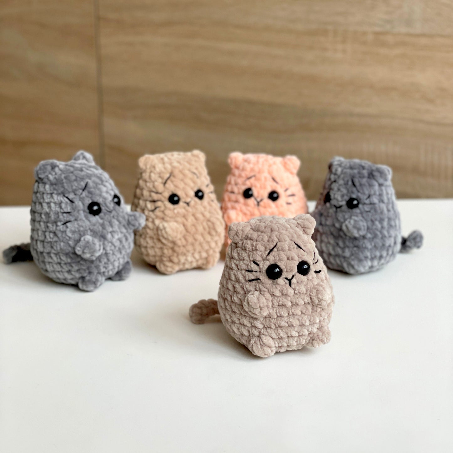 Cat No SEW CROCHET PATTERN, Amigurumi Loaf Kitty plushie, Cute Kawaii Tiny Animal, Easy Beginner Friendly Tutorial, Plush Mini Softie Toy