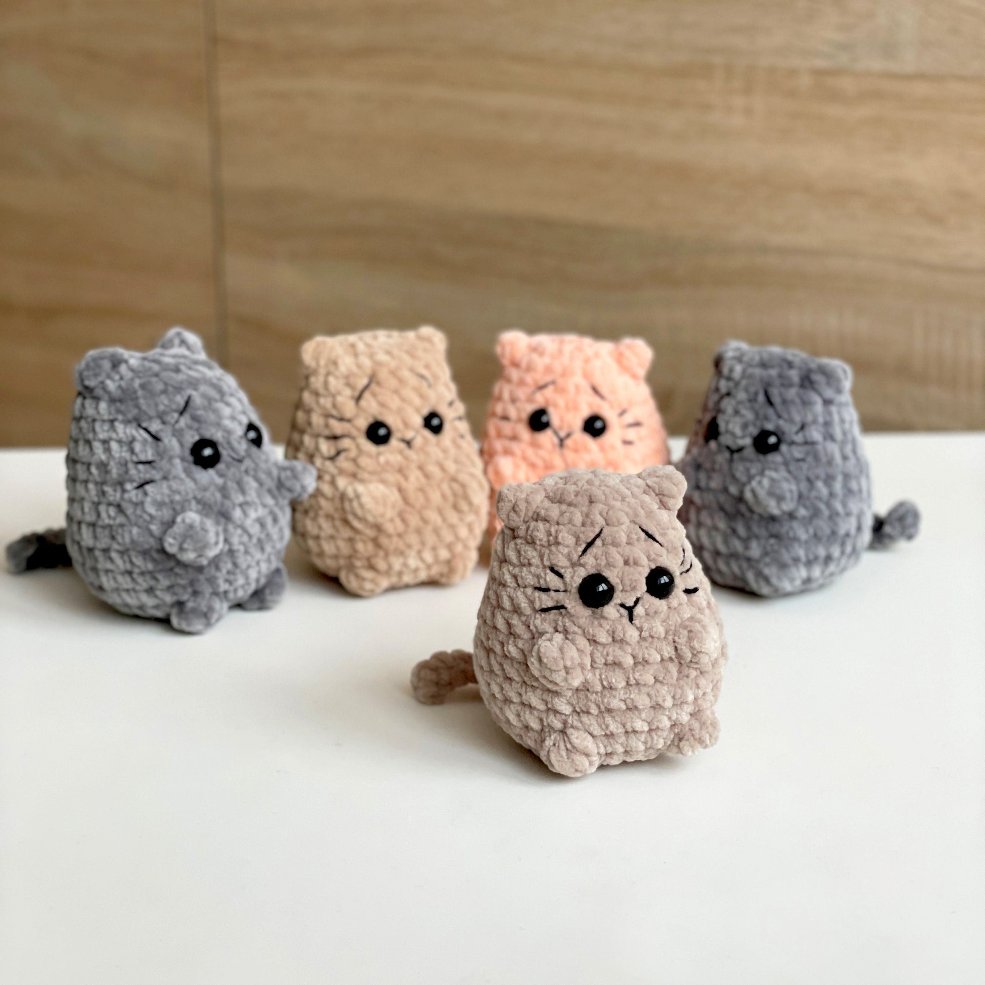 Cat No SEW CROCHET PATTERN, Amigurumi Loaf Kitty plushie, Cute Kawaii Tiny Animal, Easy Beginner Friendly Tutorial, Plush Mini Softie Toy