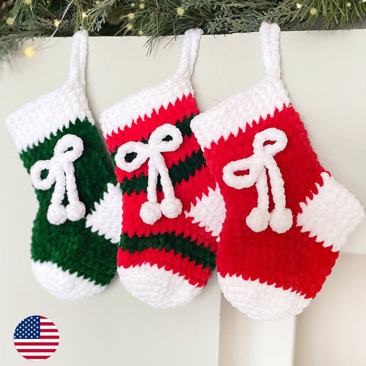 Christmas Stocking CROCHET PATTERN - No Sew