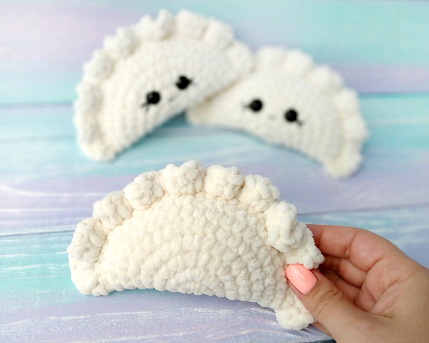 Dumpling (Pierogi) Crochet Pattern - NO SEW