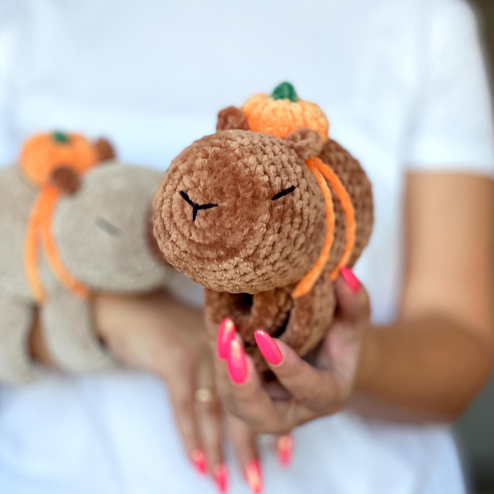 Capybara Slap Bracelet CROCHET PATTERN, Low Sew Amigurumi Plushie, Interactive Kid Accessory, Easy PDF Tutorial,Cute Blanket Yarn Animal Toy