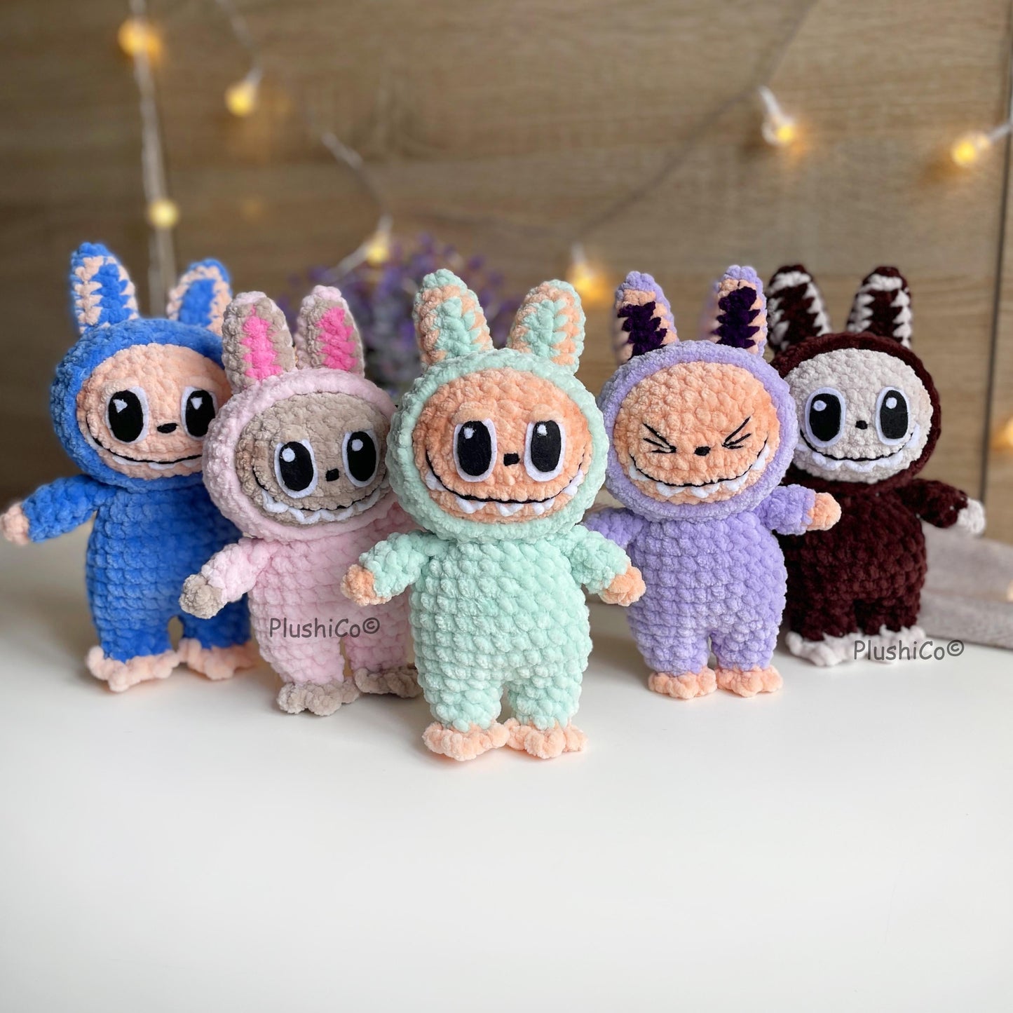 Smiling Bunny Crochet Pattern Bundle (Labubu Fan Art)