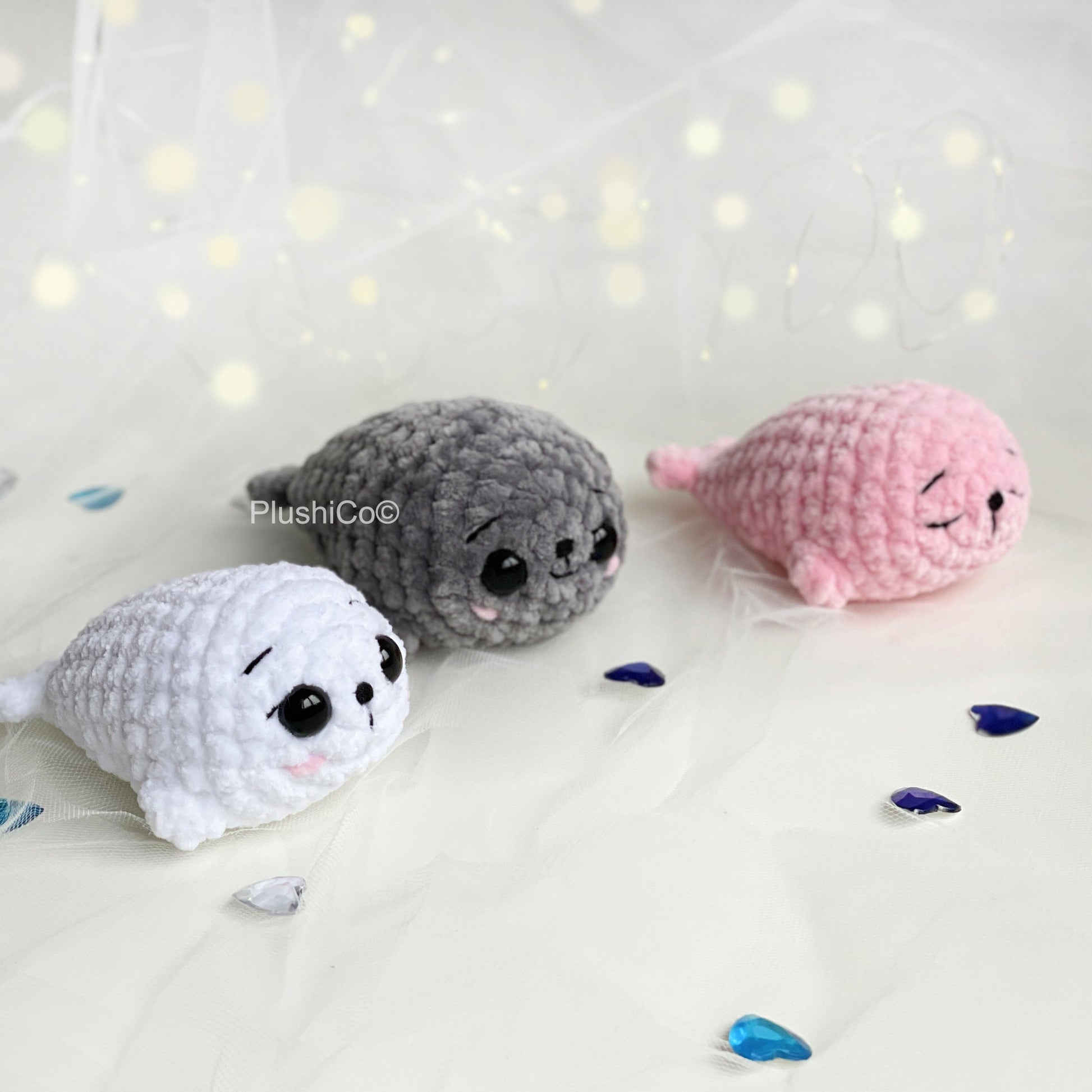Baby Seal CROCHET PATTERN No Sew, Kawaii Amigurumi Manatee, Easy Sea Animal Toy, Beginner-Friendly PDF Tutorial, Cute diy Gift