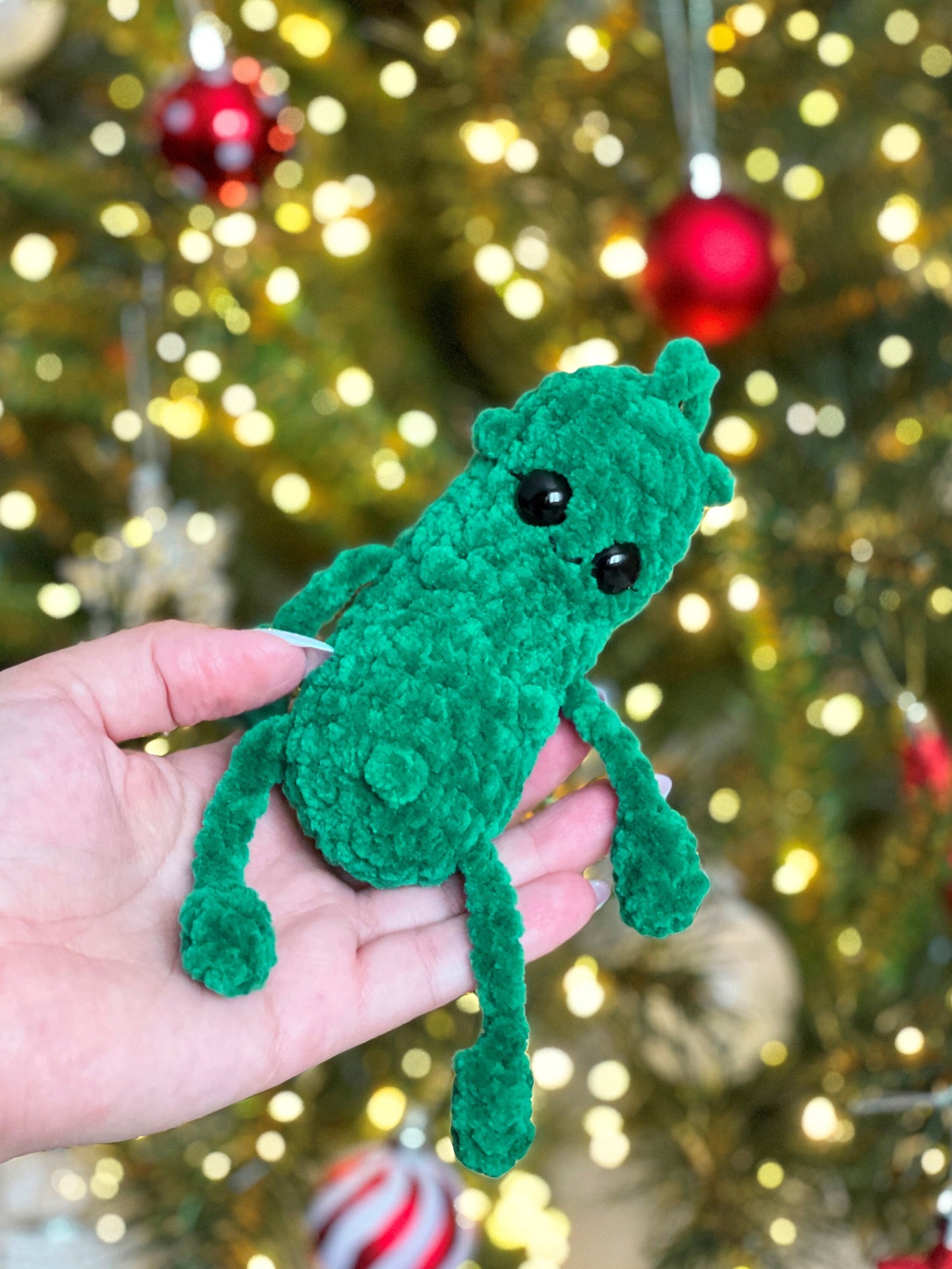 Christmas Pickle Crochet Pattern - No Sew