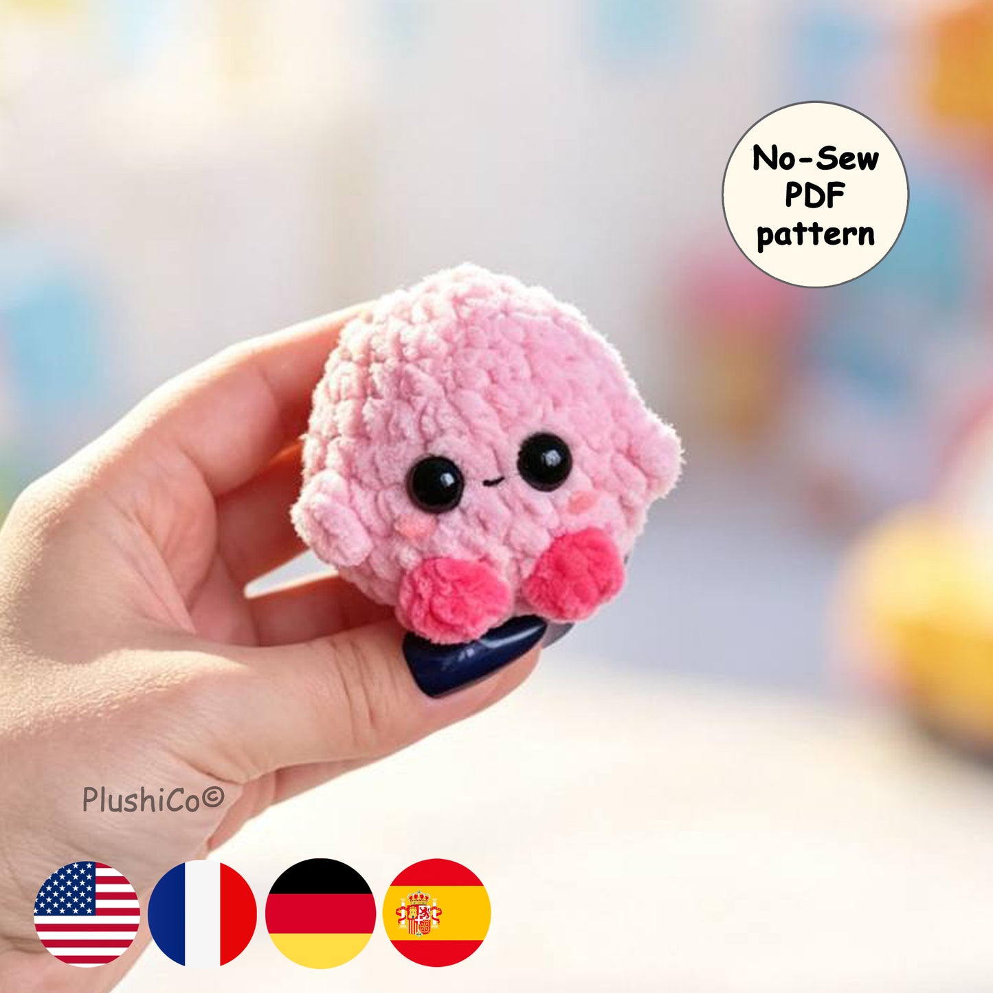 Kirby Crochet Pattern - NO SEW