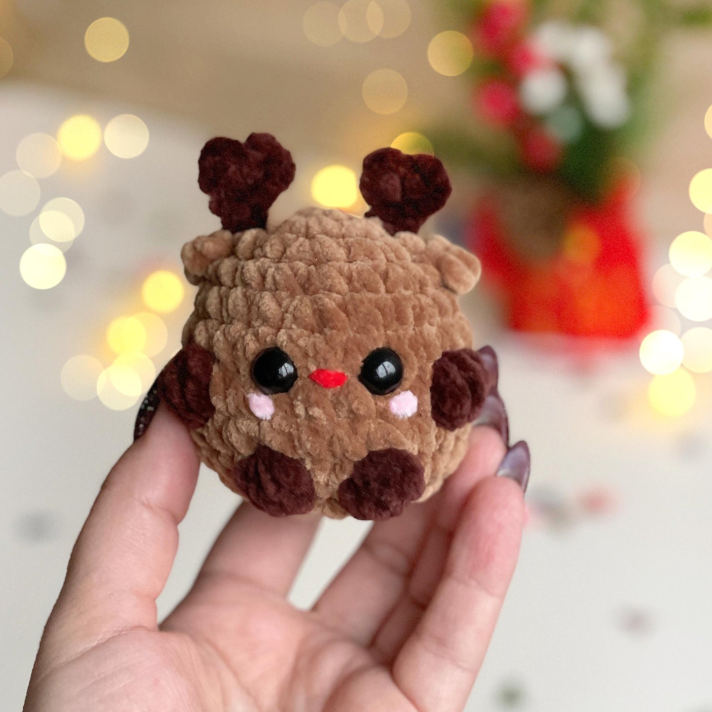 Reindeer Keychain CROCHET PATTERN - No Sew