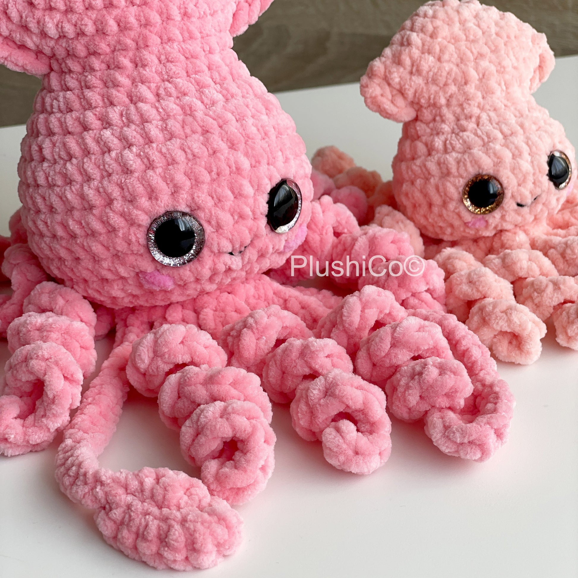 Squid CROCHET PATTERN, Amigurumi 2in1 No Sew PDF, Octopus plush Kawaii Stuffed Animal, Plushie Baby Toy, Easy Crochet Tutorial for Beginners